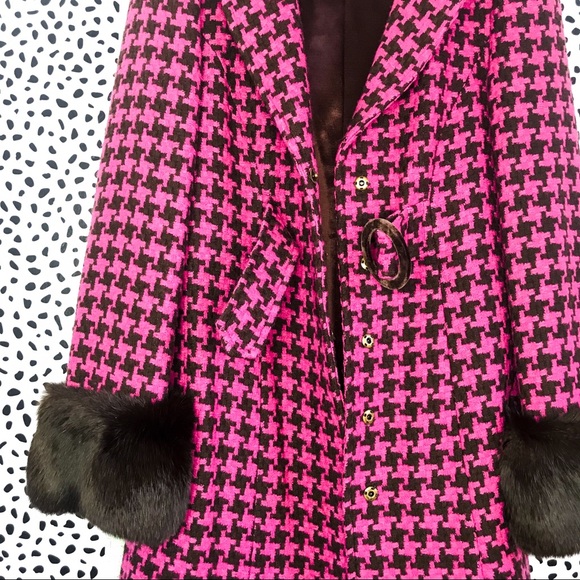 Nanette Lepore Houndstooth Wool Blend Coat - Picture 3 of 8